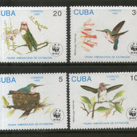 Cuba 1992 WWF Bee Hummingbird Bird Fauna Wildlife Animal Sc 3428-31 MNH # 129 - Phil India Stamps