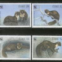 Ireland 1992 WWF European Pine Marten Wildlife Animal Fauna Sc 868-71 MNH # 130 - Phil India Stamps