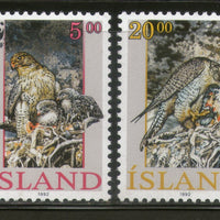 Iceland 1992 WWF Eagle Gyrfalcon Birds of Prey Wildlife Animal Sc 762-65 MNH # 136 - Phil India Stamps