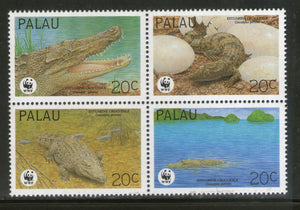 Palau 1994 WWF Estuarine Crocodile Reptiles Wildlife Animal Sc 323 MNH # 159 - Phil India Stamps