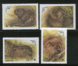 Belarus 1995 WWF Beavar Wildlife Animal Fauna Mammals MNH # 187