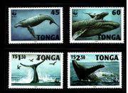 Tonga 1996 WWF Humpback Whale Fish Marine Life Animals Sc 915-18 MNH # 194