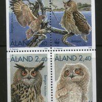 Aland 1996 WWF Eagle Owl Birds of Prey Wildlife Fauna Sc 122-25 MNH # 195