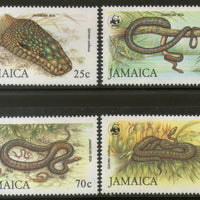 Jamaica 1984 WWF Jamaican Boa Snake Reptiles Wildlife 4v Sc 591-94 MNH # 019 - Phil India Stamps