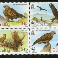 Gibraltar 1996 WWF Red Kit Eagle Birds of Prey Wildlife Fauna Sc 716 MNH # 204