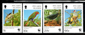 Pitcairn Islands 1996 WWF Henderson Island Birds Wildlife Fauna Sc 457-60 MNH # 207