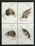 Portugal 1997 WWF Pyrenean Desman Wildlife Animals Fauna Sc 2153-56 MNH # 216