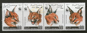Somalia 1998 WWF Caracal Big Cat Wildlife Animals Fauna Se Tenant MNH # 243