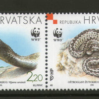 Croatia 1999 WWF Orsini's Viper Snakes Reptiles Wildlife Animal Sc 391 MNH # 253