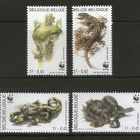 Belgium 2000 WWF Snake Lizard Frog Reptiles Wildlife Animal Sc 1798-1801 MNH # 268