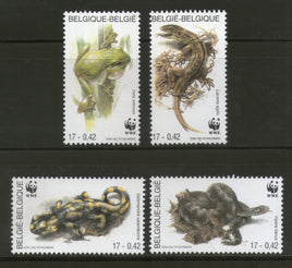 Belgium 2000 WWF Snake Lizard Frog Reptiles Wildlife Animal Sc 1798-1801 MNH # 268