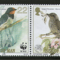 Isle of Man 2000 WWF Swallow Skylark Birds Wildlife Animals Sc 860 MNH # 272