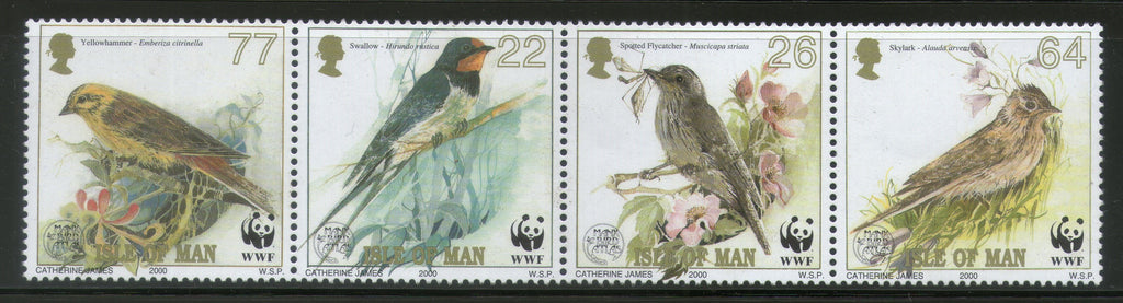 Isle of Man 2000 WWF Swallow Skylark Birds Wildlife Animals Sc 860 MNH # 272