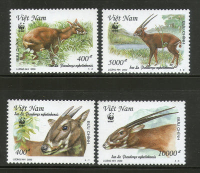 Vietnam 2000 WWF Sao La Wildlife Animal Fauna Sc 2966-69 MNH # 274