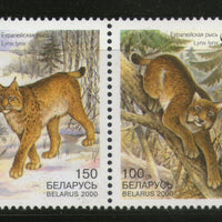 Belarus 2000 WWF Eurasian Lynx Big Cat Wildlife Animal Sc 354-57 MNH # 280