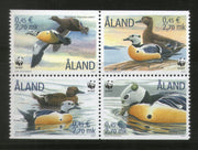 Aland 2001 WWF Steller's Eider Birds Wildlife Animals Sc 185 MNH # 282