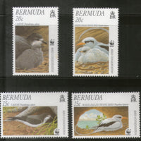 Bermuda 2001 WWF Cahow White-tailed Tropicbird Birds Wildlife Sc 798-801 MNH # 284