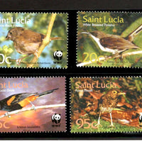 St. Lucia 2001 WWF Birds of St. Lucia Wildlife Animals Sc 1132-35 MNH # 287