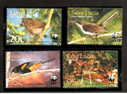 St. Lucia 2001 WWF Birds of St. Lucia Wildlife Animals Sc 1132-35 MNH # 287