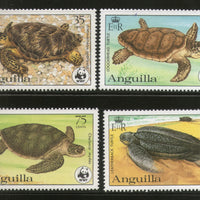 Anguilla 1983 WWF Local Turtle Reptiles Marine Life Fauna Sc 537-40 MNH # 002 - Phil India Stamps