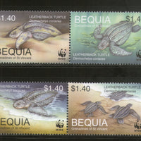 St Vincent Bequia 2001 WWF Leatherback Turtle Reptiles Wildlife Animal Sc 303 MNH # 300