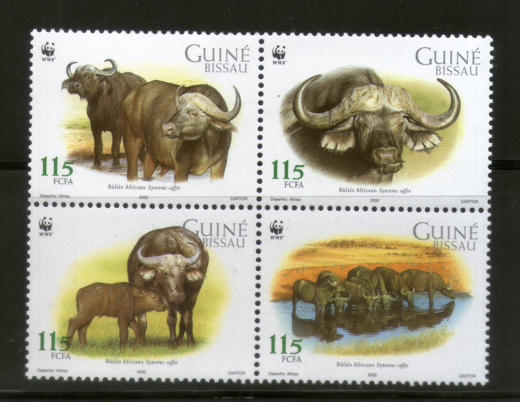 Guinea Bissau 2002 WWF African Buffalo Wildlife Animal Fauna MNH # 304