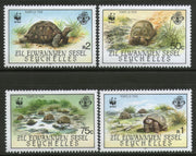 Seychellles Zil Elwannyen Sesel 1985 WWF Giant Tortoise Reptiles Sc 106-9 MNH # 030 - Phil India Stamps