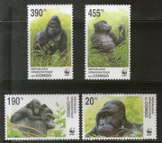 Congo 2002 WWF Grauer's Gorilla Monkey Wildlife Animals Fauna FDCs # 310