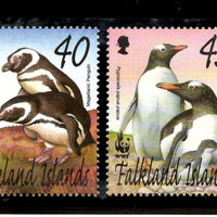 Falkland Islands 2002 WWF Penguins Flightless Birds Animals Fauna Sc 817-20 MNH # 312