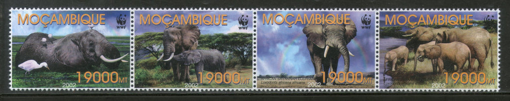 Mozambique 2002 WWF Savannah Elephant Wildlife Animals Fauna Sc 1587 MNH # 314