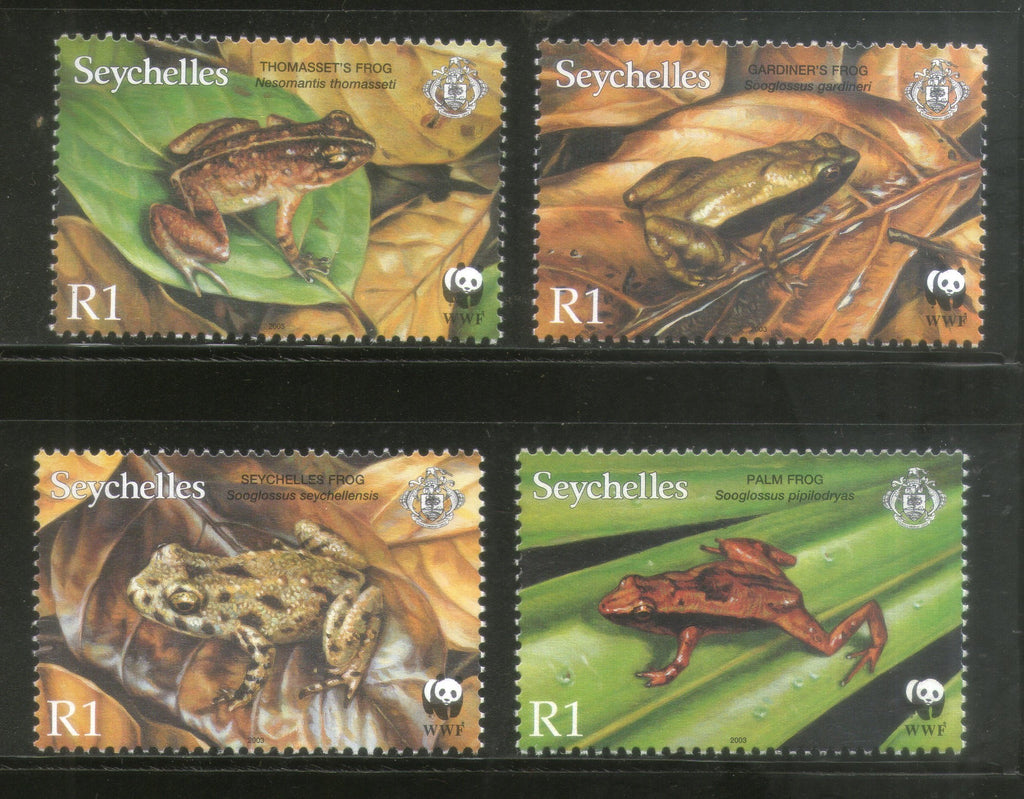 Seychelles 2003 WWF Frogs Amphibians Wildlife Animal Sc 831-34 MNH # 321