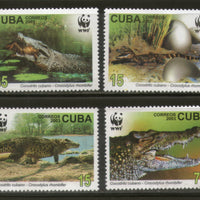 Cuba 2003 WWF Crocodile Reptiles Animal Wildlife Fauna Sc 4342-45 MNH # 327