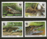 Cuba 2003 WWF Crocodile Reptiles Animal Wildlife Fauna Sc 4342-45 MNH # 327