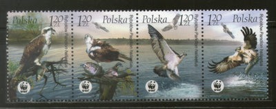 Poland 2003 WWF Osprey Eagle Birds of Prey Wildlife Animals Sc 3700 MNH # 329