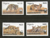 Nigeria 2003 WWF Side-striped Jackal Wildlife Animal Fauna Sc 759-62 MNH # 335