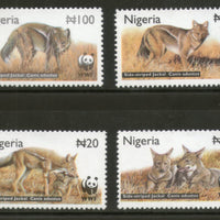 Nigeria 2003 WWF Side-striped Jackal Wildlife Animal Fauna Sc 759-62 MNH # 335