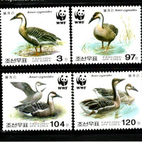 Korea 2004 WWF Swan Goose Birds Wildlife Animals Sc 4399-4402 MNH # 349