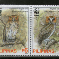 Philippines 2004 WWF Owls Birds of prey Wildlife Animals Fauna Sc 2946-49 MNH # 357