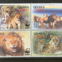Ghana 2004 WWF African Lion Wildlife Animal Fauna Sc 2433 MNH # 358