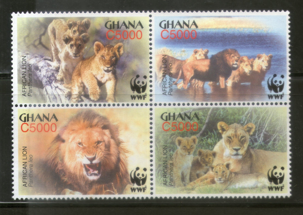 Ghana 2004 WWF African Lion Wildlife Animal Fauna Sc 2433 MNH # 358