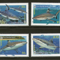Cocos Keeling Islands 2005 WWF Sharks Fish Marine Life Animal Sc 341-3 MNH # 367