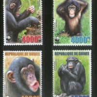 Guinea 2006 WWF Chimpanzee Monkey Wildlife Animal Fauna MNH # 383