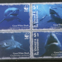St. Vincent 2006 WWF Great White Shark Fish Marine Life Animal Sc 3529 MNH # 390
