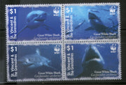 St. Vincent 2006 WWF Great White Shark Fish Marine Life Animal Sc 3529 MNH # 390