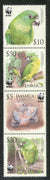 Jamaica 2006 WWF Black-billed Amazon Parrot Birds Wildlife Fauna Sc 1054-57 MNH # 393