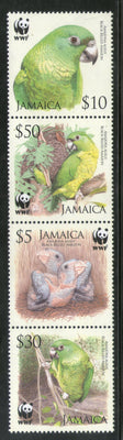 Jamaica 2006 WWF Black-billed Amazon Parrot Birds Wildlife Fauna Sc 1054-57 MNH # 393