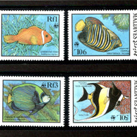 Maldives 1986 WWF Aquarium Fish Marine Life Animal Fauna Sc 1185-89 MNH # 041 - Phil India Stamps