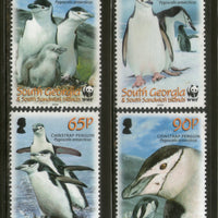 South Georgia 2008  WWF Chinstrap Penguin Bird Marine Life Animal Sc 367-70 MNH # 421