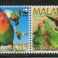 Malawi 2009 WWF Lilian's Lovebird Birds Wildlife Animal Sc 751 MNH # 440
