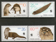 Germany East 1987 Otters Marine Life Sc 2618-21 Animal Fauna WWF MNH # 052 - Phil India Stamps